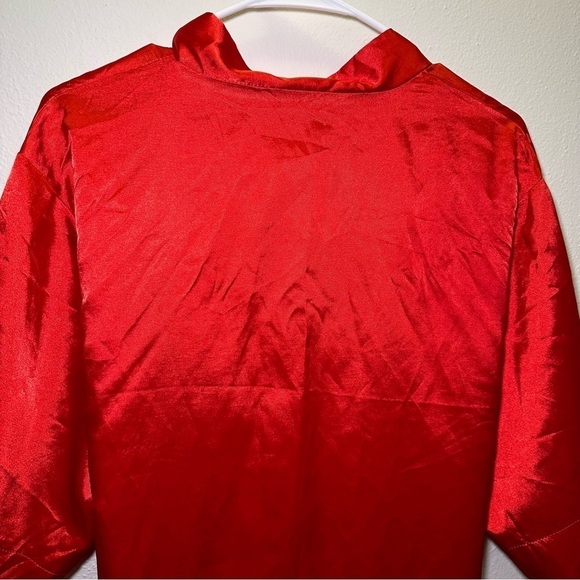 Amazon Silky Red Robe One Size - Picture 5 of 6